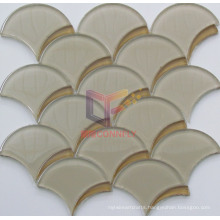 Water Jet Fish Scale Crystal Glass Mosaic (CFW62)